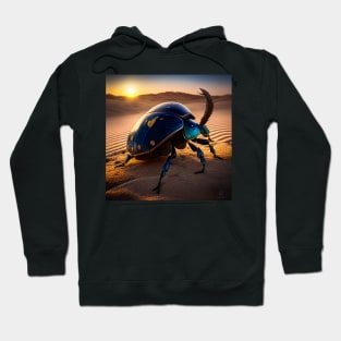 Desert Scarab Blue Beetle Hoodie
